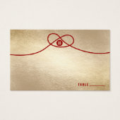 Red Knot Union Double Happiness Chinese Wedding Visitekaartje (Voorkant)