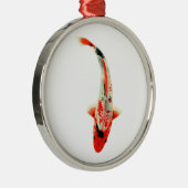 Red Koi Fish Metalen Ornament (Rechts)