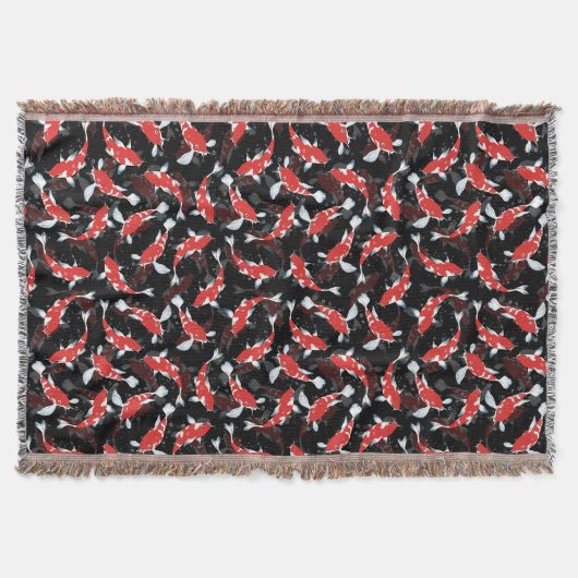 Red Koi Fish Pattern Deken (Voorkant)