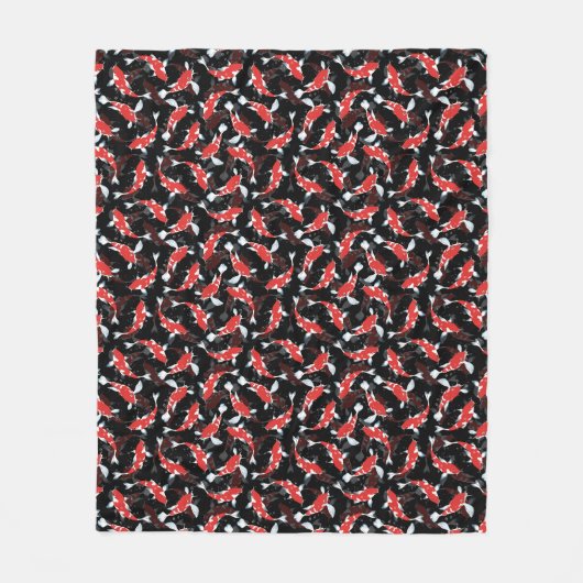 Red Koi Fish Pattern Fleece Deken (Voorkant)