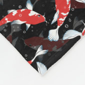 Red Koi Fish Pattern Fleece Deken (Hoek)