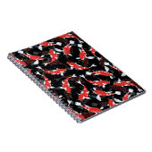 Red Koi Fish Pattern Notitieboek (Rechterzijde)