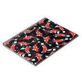 Red Koi Fish Pattern Notitieboek (Linkerzijde)