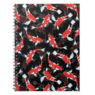 Red Koi Fish Pattern Notitieboek