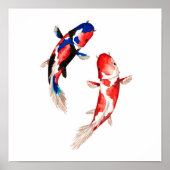 Red Koi Fish Poster (Voorkant)