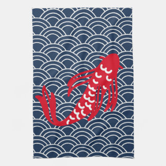 Red Koi Fish Theedoek