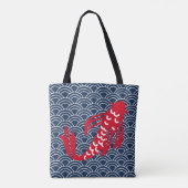 Red Koi Fish Tote Bag (Achterkant)