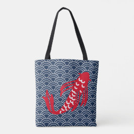 Red Koi Fish Tote Bag