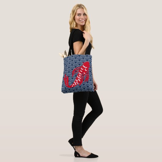 Red Koi Fish Tote Bag (Op model)