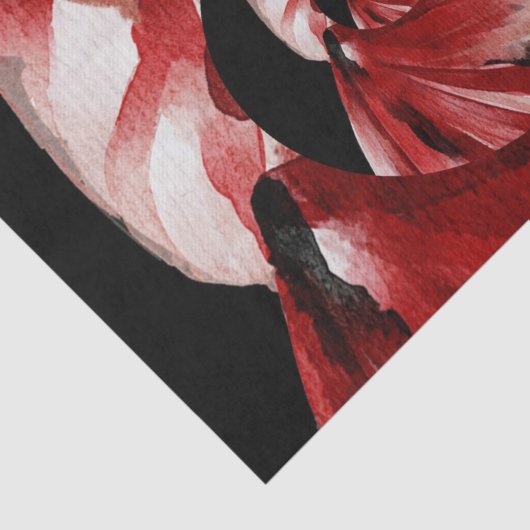 Red Koi Fish Waterverf Japans Tissuepapier (Detail)