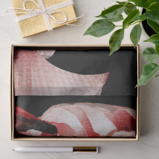 Red Koi Fish Waterverf Japans Tissuepapier (Geschenk)