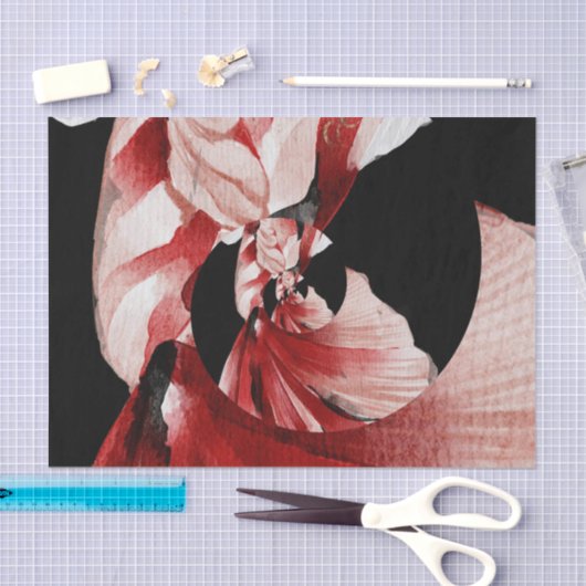 Red Koi Fish Waterverf Japans Tissuepapier (Craft)