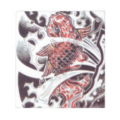 Red Koi Tattoo Design Notitieblok (Voorkant)
