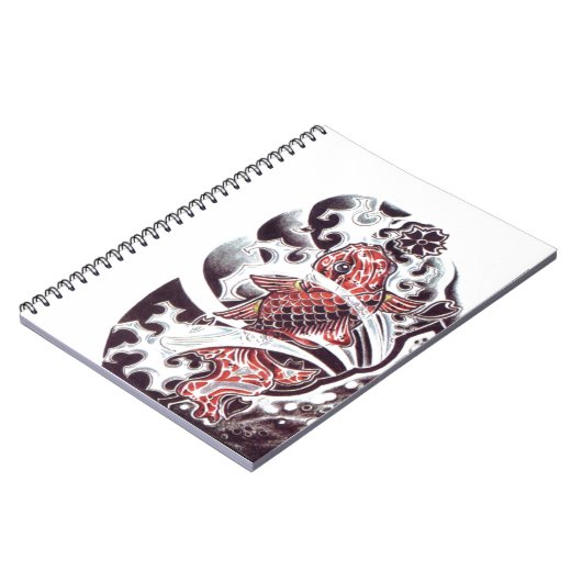 Red Koi Tattoo Design Notitieboek (Linkerzijde)