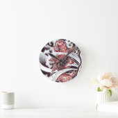 Red Koi Tattoo Design Ronde Klok (Huis)