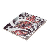 Red Koi Tattoo Design Tegeltje (Zijkant)