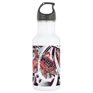 Red Koi Tattoo Design Waterfles