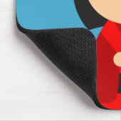 Red Kokeshi Japanse poppen Muismat (Hoek)