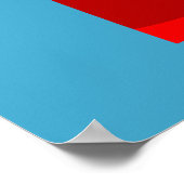 Red Kokeshi Japanse poppen Poster (Hoek)