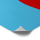 Red Kokeshi Japanse poppen Poster (Hoek)