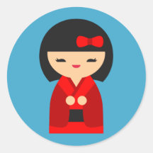 Red Kokeshi Japanse poppen