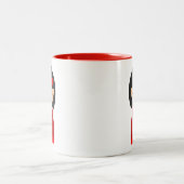 Red Kokeshi Japanse poppen Tweekleurige Koffiemok (Center)