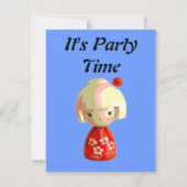 Red Kokeshi Kaart (Voorkant)