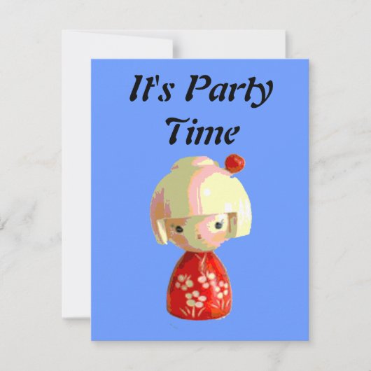 Red Kokeshi Kaart (Voorkant)