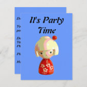 Red Kokeshi Kaart (Voorkant / Achterkant)