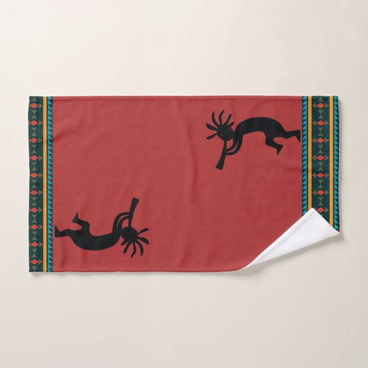 Red Kokopelli Bath Towel Set Bad Handdoek (Handdoek)