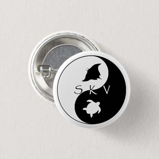 Red Kona Village Button (Voorkant /achterkant)