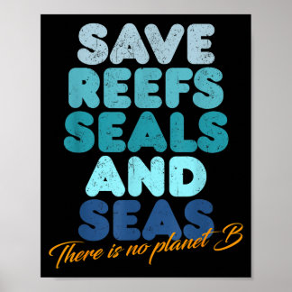 Red Koraal Zeehonden En Zeeën Rood Koraal Er Is Ge Poster