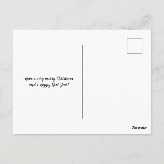 Red Kraft Photo Briefkaart Holiday Card (Achterkant)