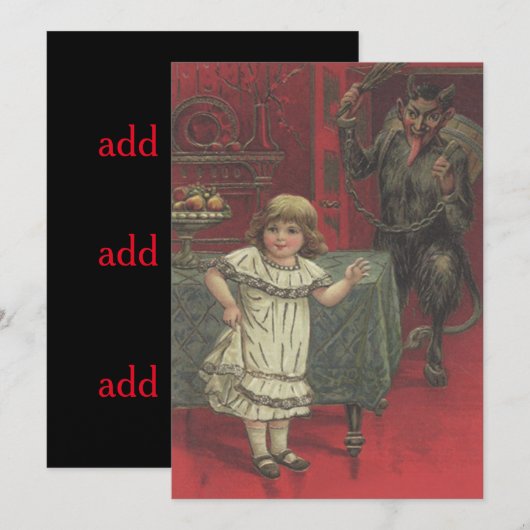 Red Krampus Girl Dining Room Switch (Voorkant / Achterkant)