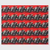 Red Krampus ontvoert vrouwen Cadeaupapier (Vlak)