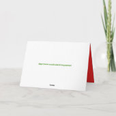 Red Krampus Sleigh Mountain Switch gedestilleerd Feestdagen Kaart (Achterkant)