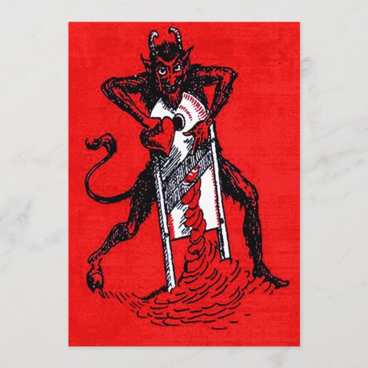 Red Krampus Slicing Heart (Voorkant)