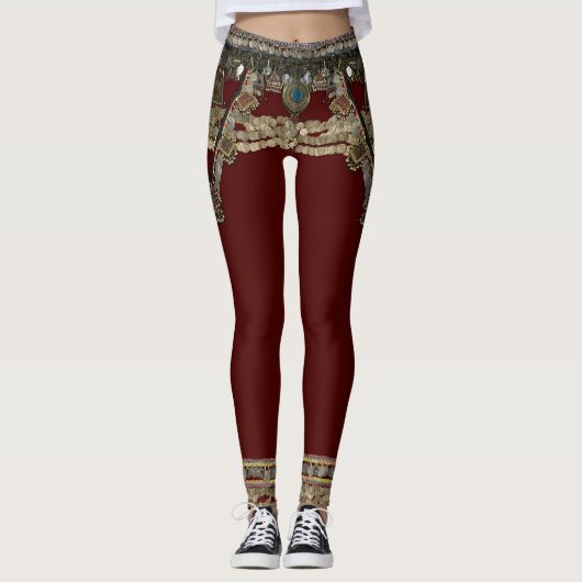 Red Kuchi Tribal Leggings (Voorkant)