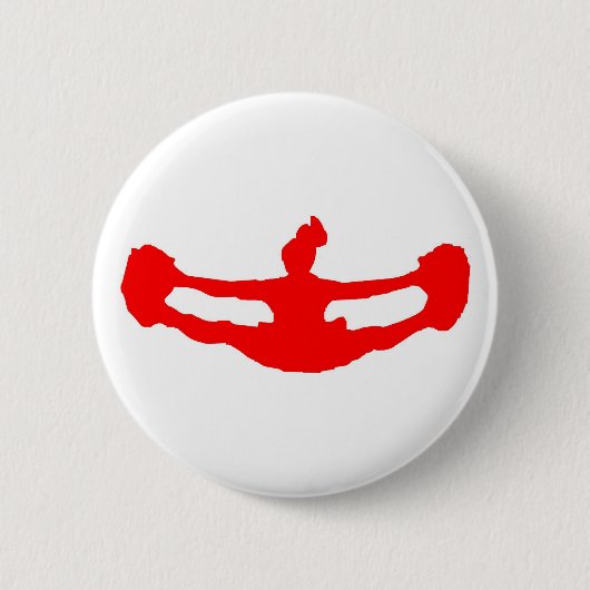 Red "LAAT's CHEER!" Knoop Ronde Button 5,7 Cm (Voorkant)