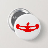 Red "LAAT's CHEER!" Knoop Ronde Button 5,7 Cm (Voorkant /achterkant)