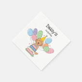 Red Labradoodle Hond Verjaardagsfeestje Papieren s Servet (Hoek)