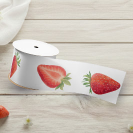 Red Lace Berry First Birthday Satijnen Lint