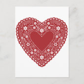 Red Lace Heart Briefkaart (Voorkant)
