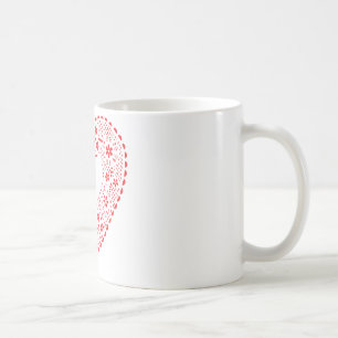 Red Lace Heart Koffiemok