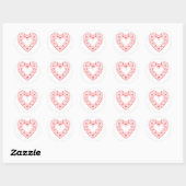 Red Lace Heart Ronde Sticker (Vel)