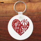 Red Lace Heart Sleutelhanger (Voorkant)