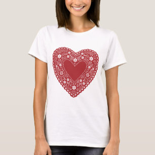 Red Lace Heart T-shirt