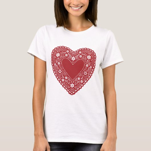 Red Lace Heart T-shirt (Voorkant)