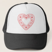 Red Lace Heart Trucker Pet (Voorkant)