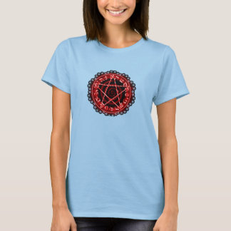 RED LACE PENTAGRAM T-SHIRT